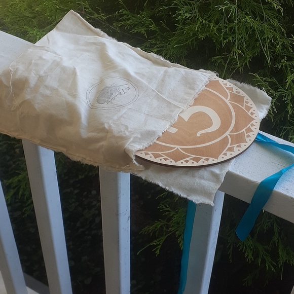 OM CRYSTAL GRID OF ETCHED WOOD!!! Handmade! - Picture 6 of 8